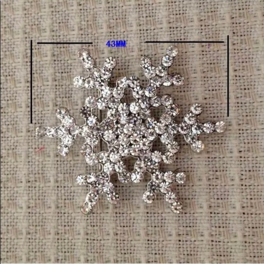 ❄️ Crystal Snow Flake Pin Gorgeous - Picture 6 of 6